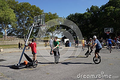 The 2015 NYC Unicycle Festival Part 2 97 Editorial Stock Photo