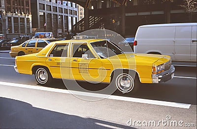 NYC 1996 - Yellow Taxi Editorial Stock Photo