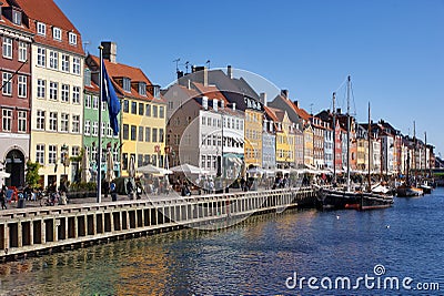 Nyhavn in Copenhagen. Denmark Editorial Stock Photo