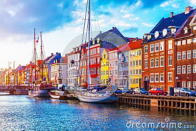 Nyhavn, Copenhagen, Denmark Stock Photo