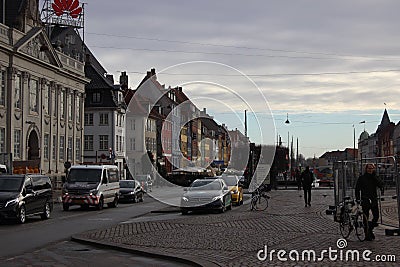 Nyhavn in Copenhague, Denmark Editorial Stock Photo