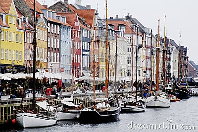 Nyhavn Harbour, Copenhagen Stock Photo