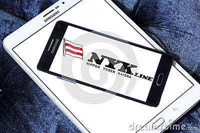 Nyk line container shipping logo Editorial Stock Photo