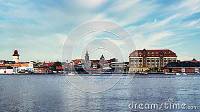 Nykobing Falster Skyline Panorama Editorial Stock Photo