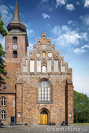 Nykobing Falster Church Facade Stock Photo