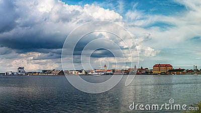 Nykoping Falster Skyline Stock Photo