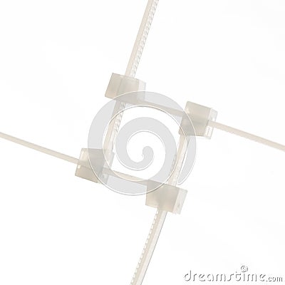 Nylon cable ties isolated Stock Photo