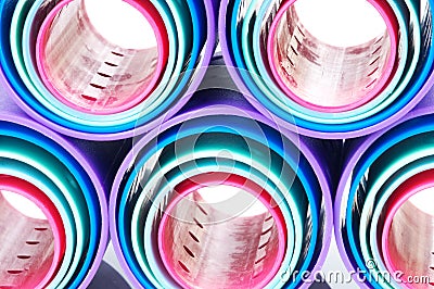 Nylon Hair Rollers Stock Photo