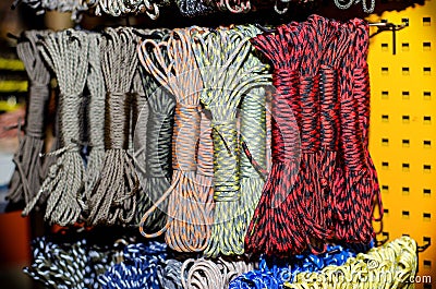 Nylon Paracord Rope Stock Photo