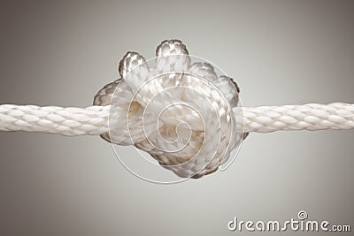 Nylon Rope Knot Stock Photo