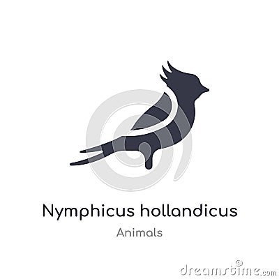 nymphicus hollandicus icon. isolated nymphicus hollandicus icon vector illustration from animals collection. editable sing symbol Vector Illustration