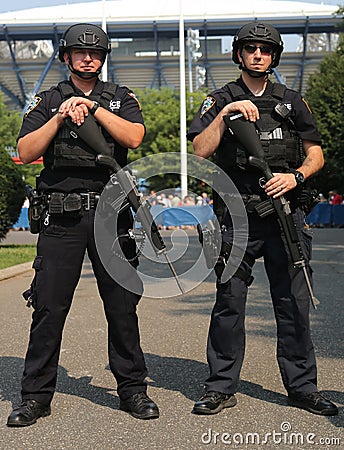 NYPD counter terrorism officers providing security Editorial Stock Photo
