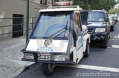 NYPD GO-4 interceptor scooter parked Editorial Stock Photo