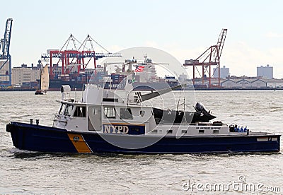 NYPD Patrol Boat #8 Editorial Stock Photo