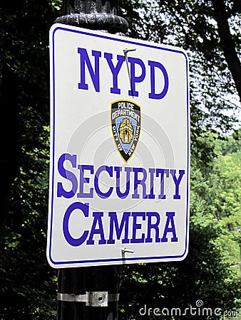 NYPD security camera Editorial Stock Photo