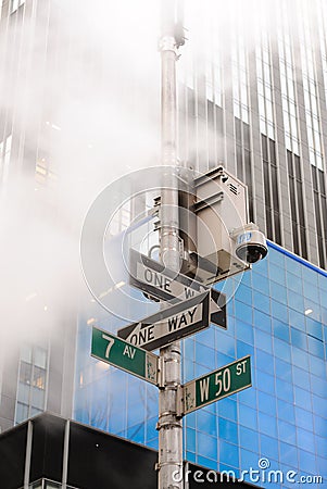 NYPD Surveillance Camera Editorial Stock Photo