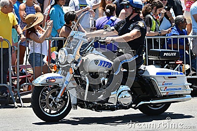 NYPD working during the 34th Annual Mermaid Parade at Coney Island Editorial Stock Photo