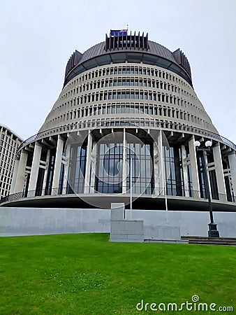 NZ Beehive - Parliament of New Zealand Editorial Stock Photo