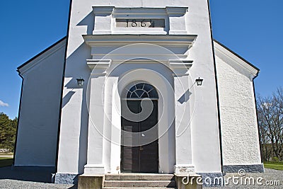 NÃ¤singe church (entrance) Stock Photo