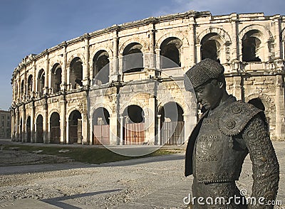 NÃ®mes (Nimes) roman Arena, France, Europe Stock Photo