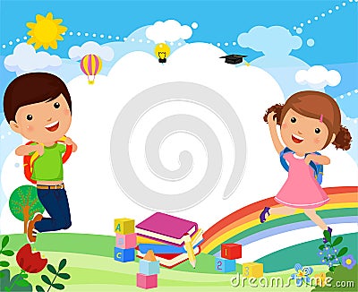 Cute childern Vector Illustration