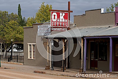 O.K. Corral Gunfight Site, Tombstone, Arizona Editorial Stock Photo