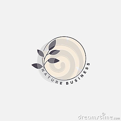 O Letter Logo Circle Nature Leaf, vector logo design concept botanical floral leaf with initial letter logo icon Vector Illustration