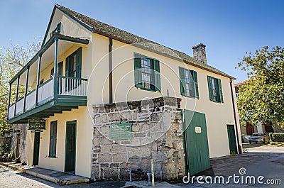 O`Reilly House - St. Augustine, FL Editorial Stock Photo