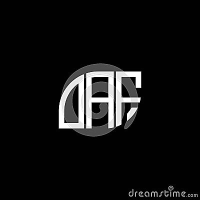 OAF letter logo design on BLACK background. OAF creative initials letter logo concept. OAF letter design Vector Illustration