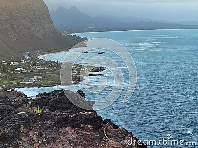 Oahu Southeast Coastal View Stock Photo