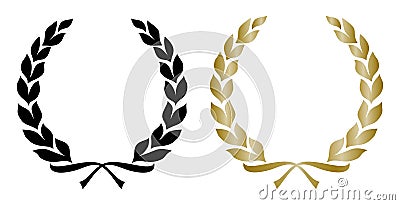 Oak Leaves Wreath Seal Vector Vector Illustration