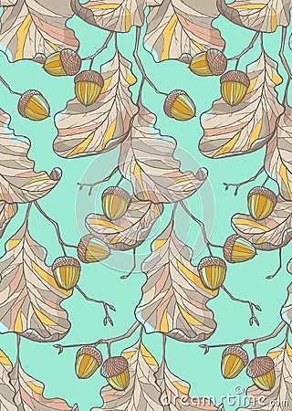 Oak pattern Vector Illustration