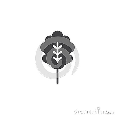 Oak tree leaf vector icon Vector Illustration
