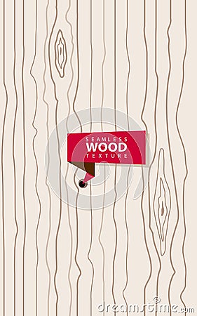 Oak Wood Bleached Seamless Texture Vector Illustration