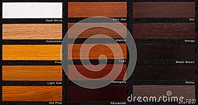 Oak wood samples Stock Photo