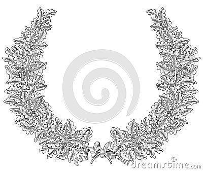 Oak wreath Vector Illustration