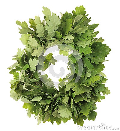 Oak wreath Stock Photo