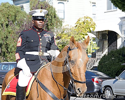 Participants in 50th annual Black Cowboy parade, hosted by the Oakland Black Cowboy Association Editorial Stock Photo