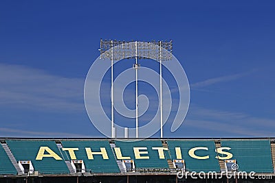 Oakland Coliseum Baseball Stadium Editorial Stock Photo