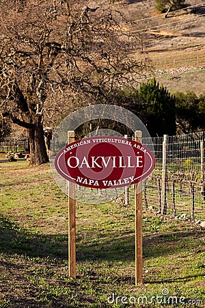 Oakville AVA appelation Stock Photo