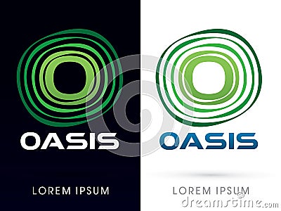 Oasis Font typography Vector Illustration