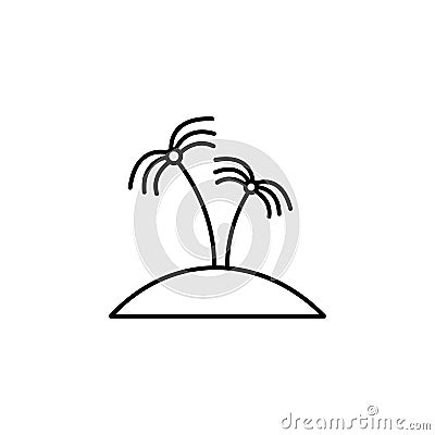 oasis icon. Element of landscape icon for mobile concept and web apps. Thin line oasis icon can be used for web and mobile Stock Photo