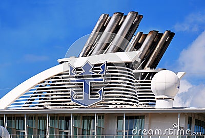 Oasis of the Seas funnel Editorial Stock Photo