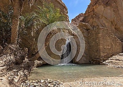 The oasis of Shebik is one of the ten most beautiful oases in th Stock Photo