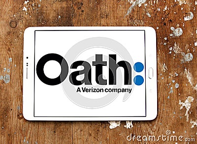 Oath company logo Editorial Stock Photo