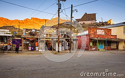 Gif shop in Oatman on the historic Route 66 Editorial Stock Photo