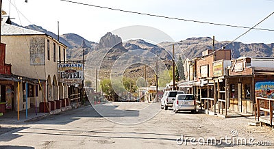 Oatman - Historic Town along Route 66 Editorial Stock Photo