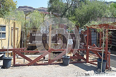 Oatman Shop On Route 66 Editorial Stock Photo