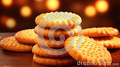 oatmeal biscuit cookies food Cartoon Illustration