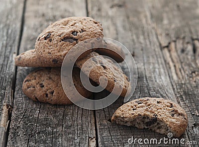 Oatmeal cookies with raisins Stock Photo